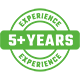5 years experience rubber stamp vector